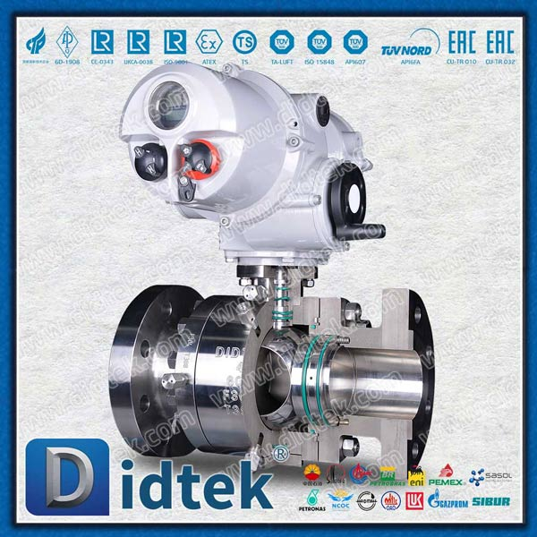 Motorized 4'' Full Port Trunnion Mounted Side Entry Ball Valve