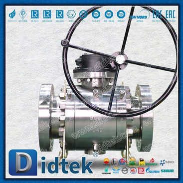 6 Inch Full Bore Soft Seat Gearbox Super Duplex SS Ball Valve