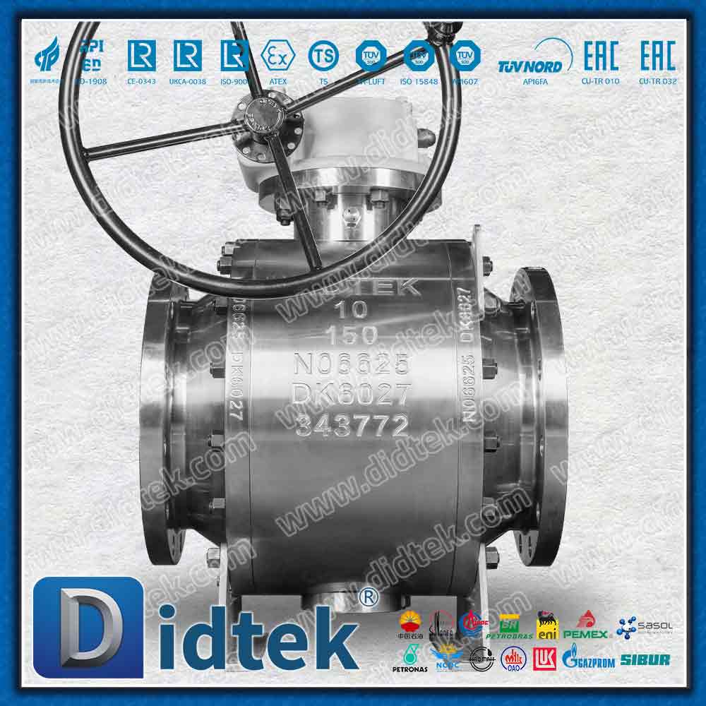 Inconel Alloy625 Lip Seal Elgiloy Trunnion Ball Valve