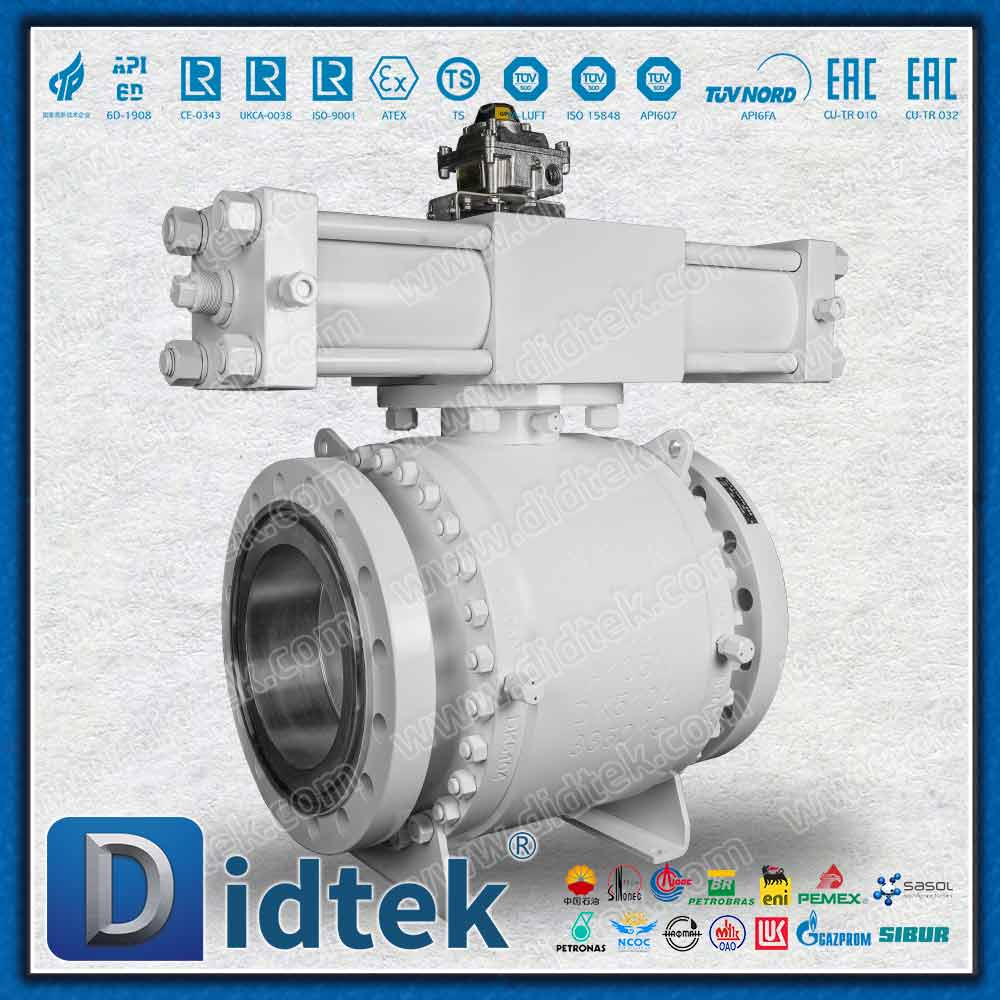 Marine Engineering Pneumatic & Hydraulic Forged Steel Metal-Seated Trunnion Ball Valve