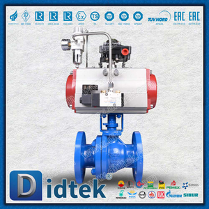 Single Acting With Spring Return Penumatic Actuator Ball Valve With ISO Mounting 