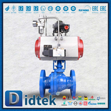 Single Acting With Spring Return Penumatic Actuator Ball Valve With ISO Mounting 