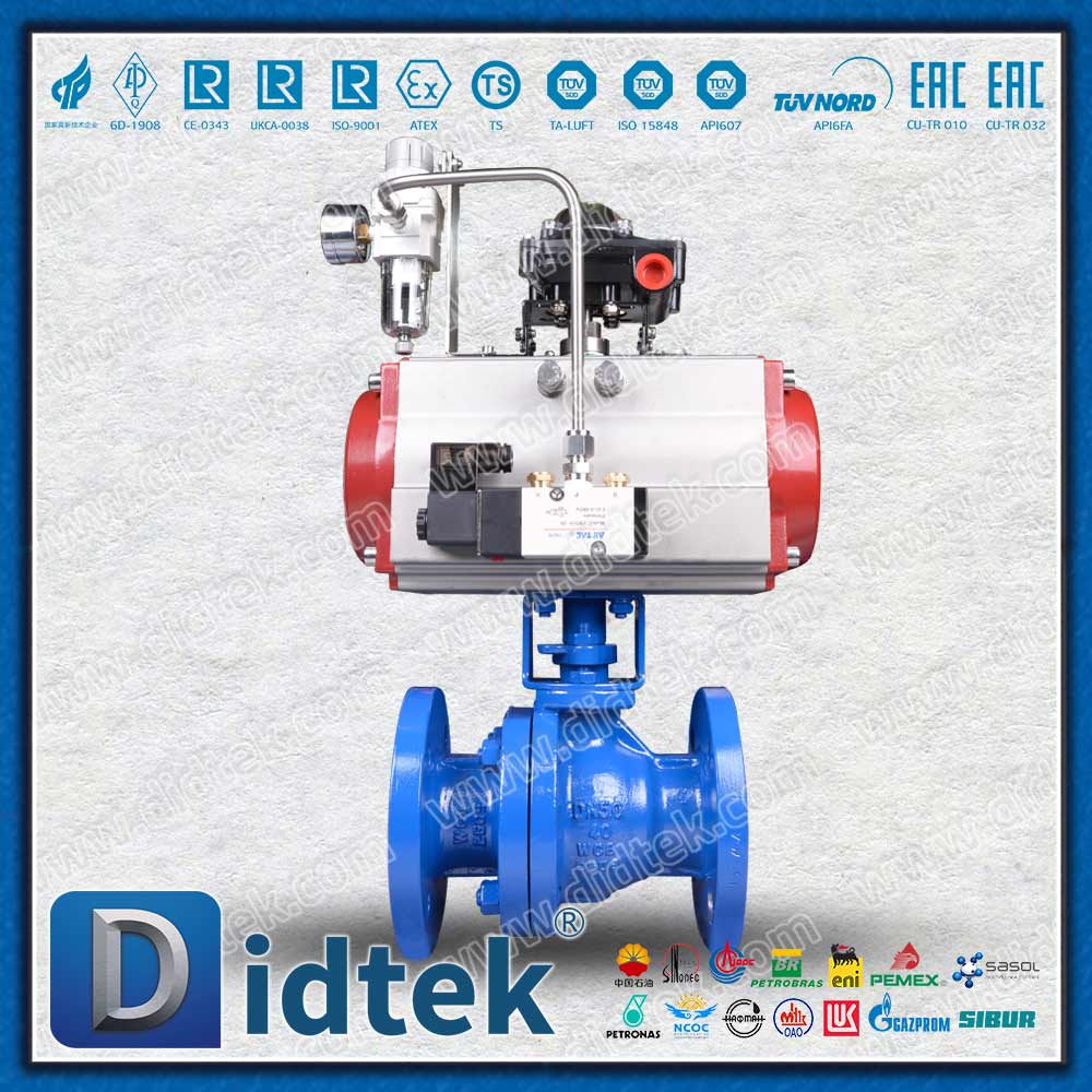 Single Acting With Spring Return Penumatic Actuator Ball Valve With ISO Mounting 