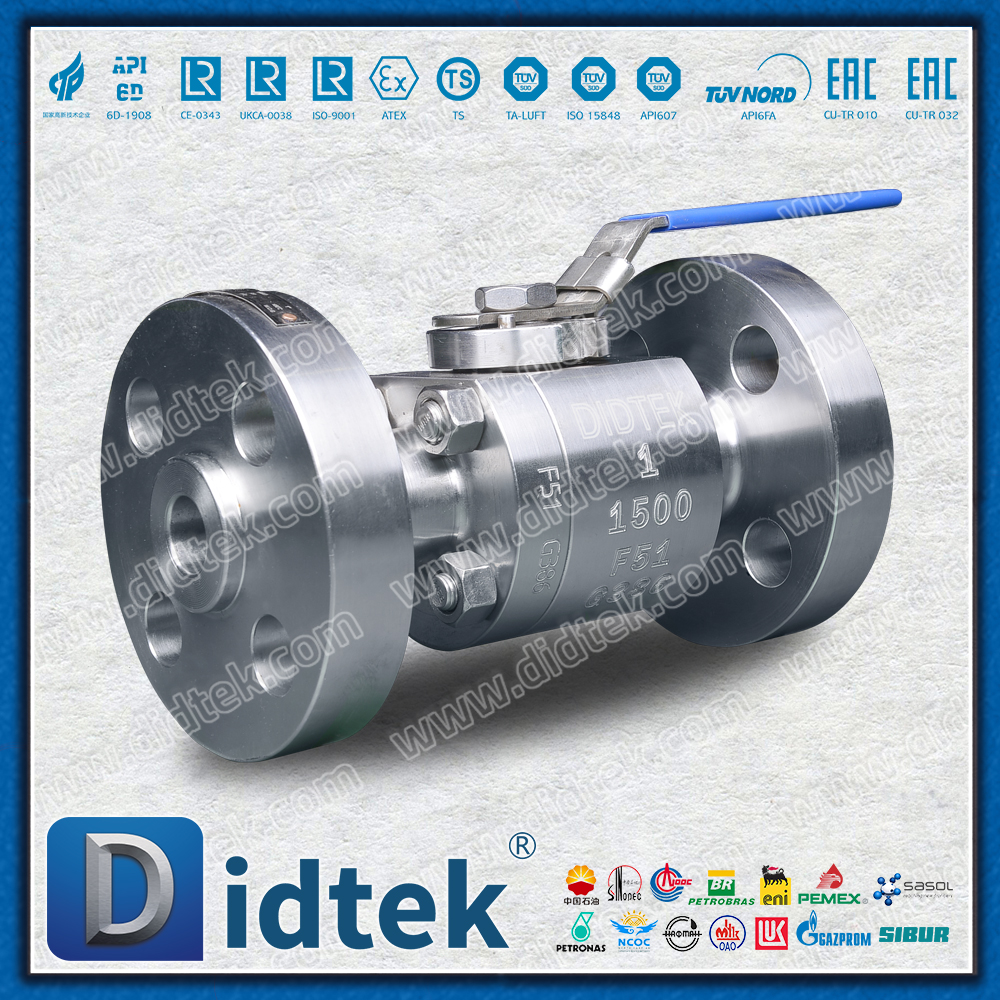F51 Duplex Stainless Steel Class1500 High Pressure RF Forged Floating Ball Valve