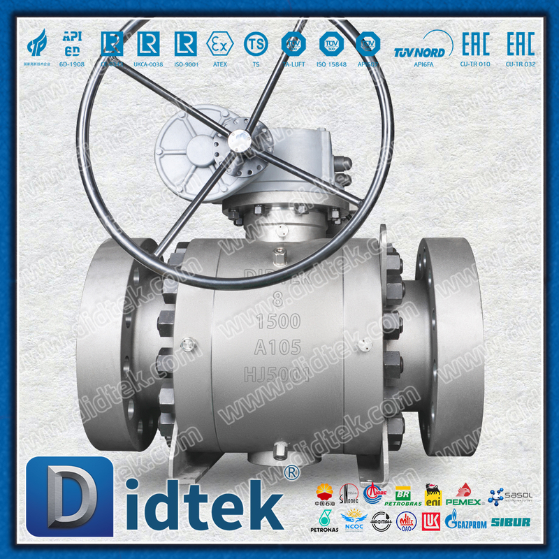  Didtek Flange Full Bore High-pressure Forged Steel A105 Trunnion Mounted Ball Valve 