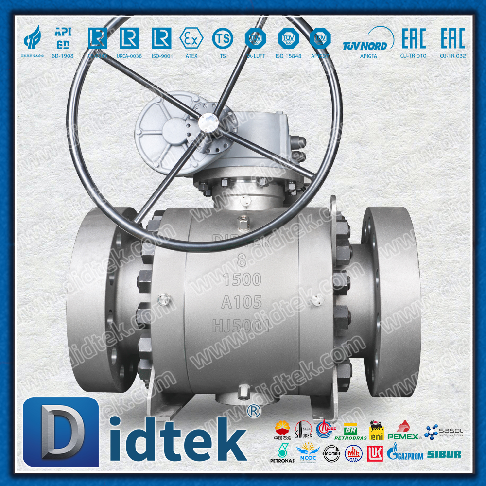  Didtek Flange Full Bore High-pressure Forged Steel A105 Trunnion Mounted Ball Valve 