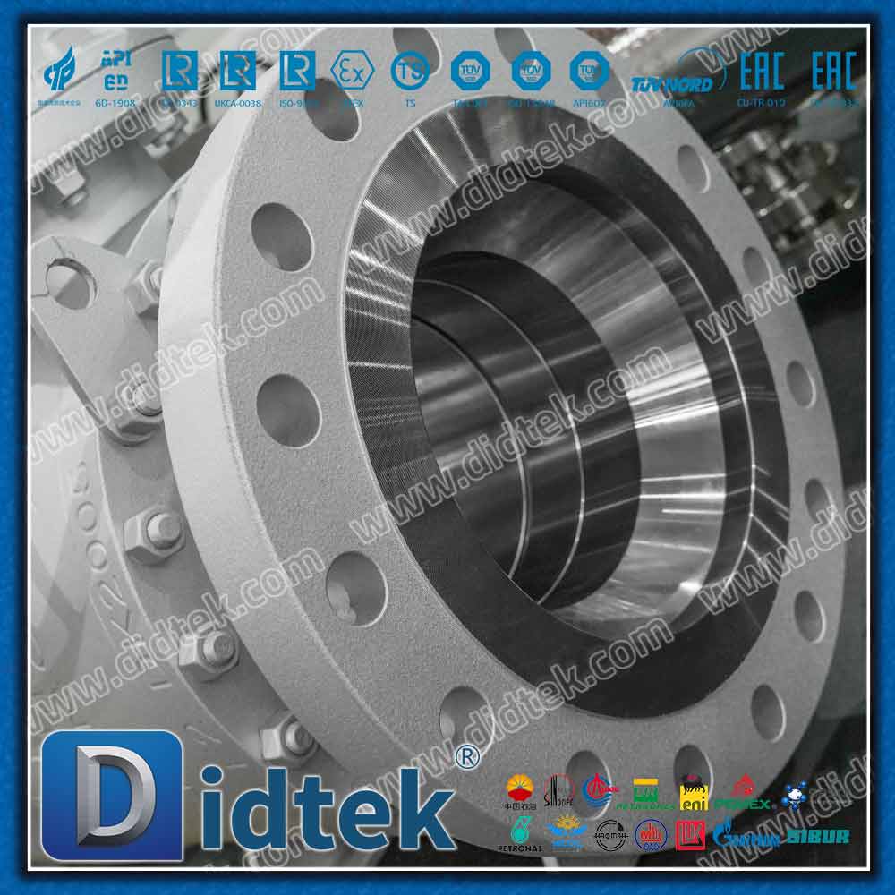 Elgiloy Spring Energized PTFE Lip Seal Trunnion Ball Valve 