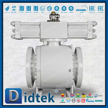 Marine Engineering Pneumatic & Hydraulic Forged Steel Metal-Seated Trunnion Ball Valve