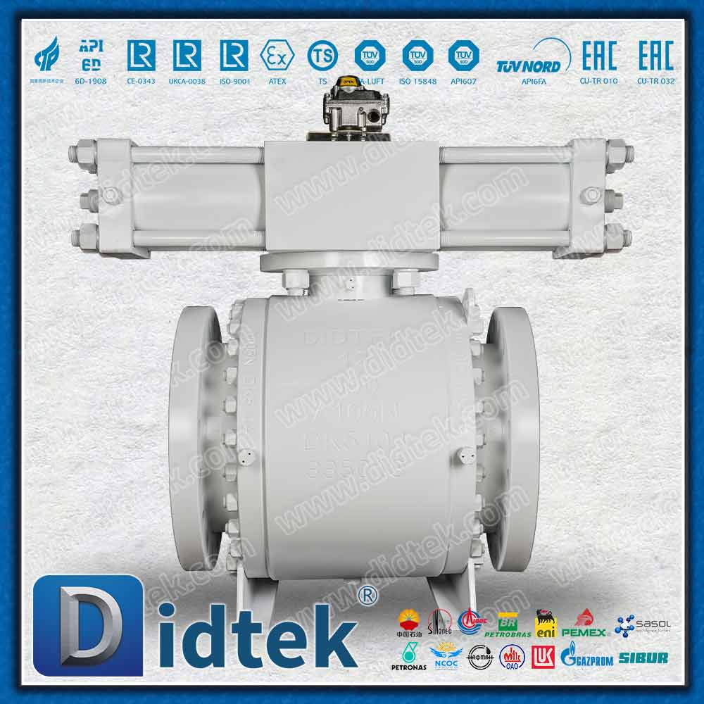 Marine Engineering Pneumatic & Hydraulic Forged Steel Metal-Seated Trunnion Ball Valve