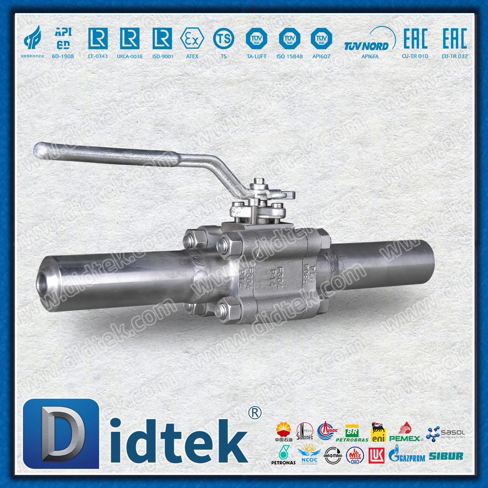 3 Pieces F304 Extension Connection Forged Steel Valve With Locking Device