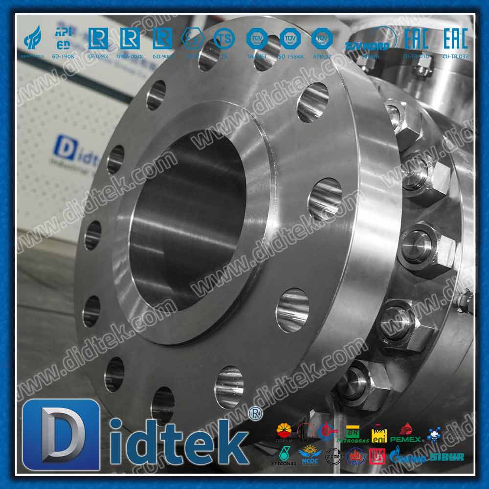 Duplex Alloy F51 Trunnion Ball Valve For Sour Natural Gas, Crude Oil with H₂S and CO₂