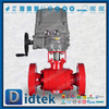 Electric Forged F316 Trunnion Ball Valve with Polyurethane Coating