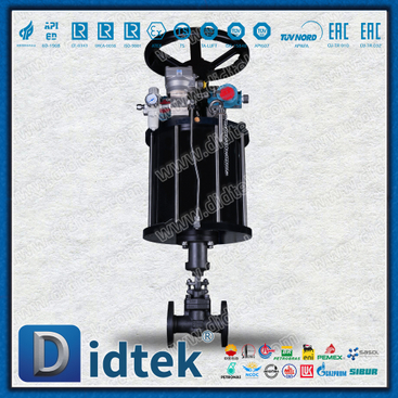 Single Acting Pneumatic Hand Wheel With Honeywell Limit Switch Forged Gate Valve
