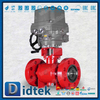 Electric Forged F316 Trunnion Ball Valve with Polyurethane Coating