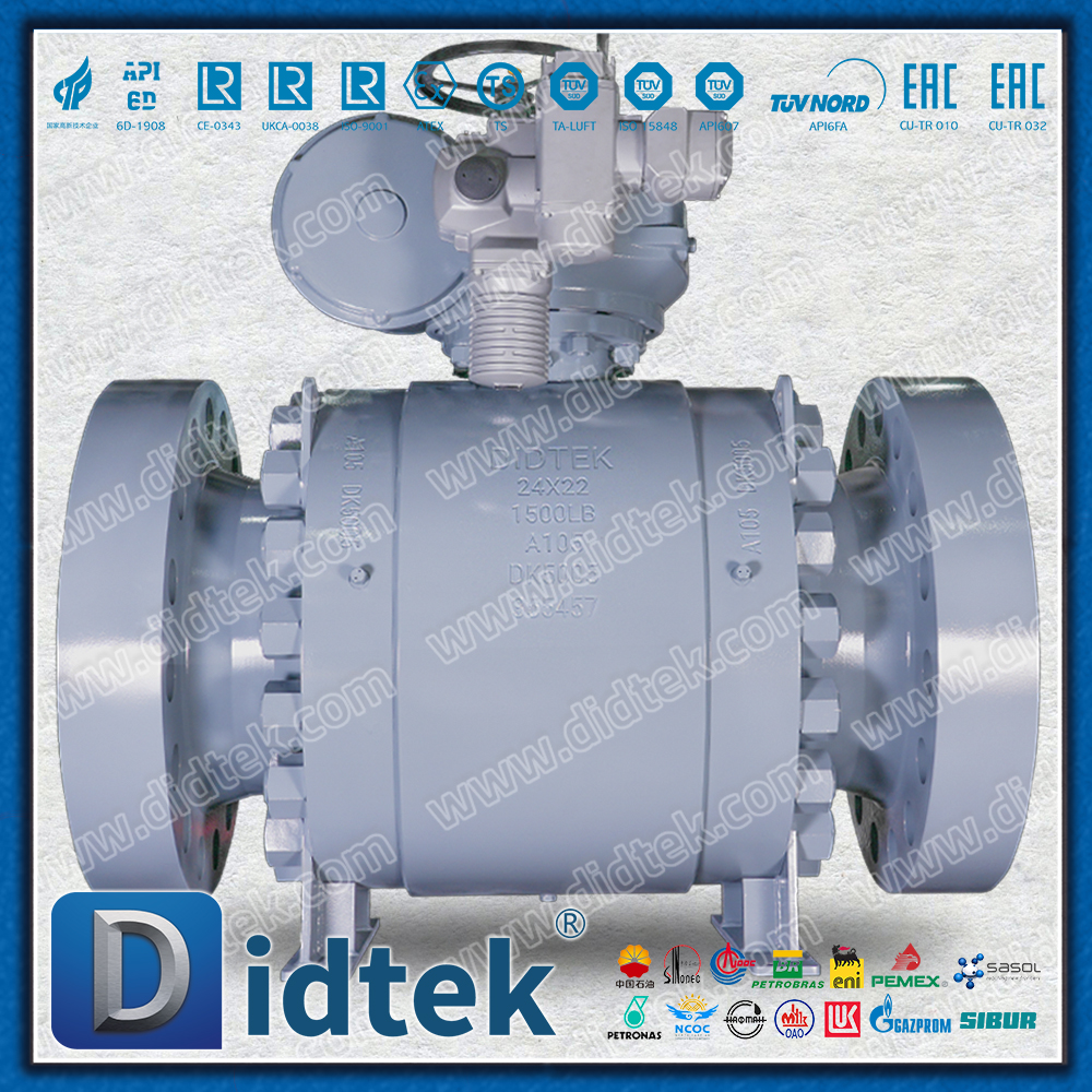 ESD Marine Engineering Trunnion Mounted Auma Electric Ball Valve For High Pressure Gas