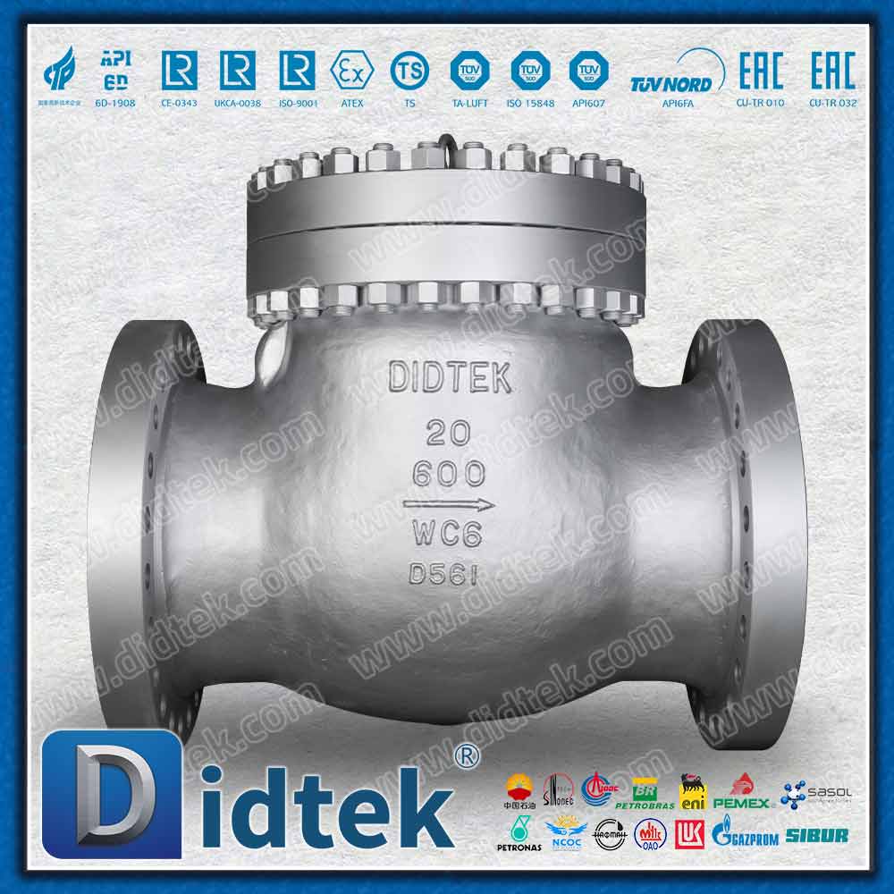 Cast Chromium‑Molybdenum Alloy Steel WC6 Swing Check Valve