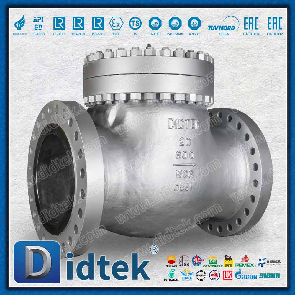 Cast Chromium‑Molybdenum Alloy Steel WC6 Swing Check Valve