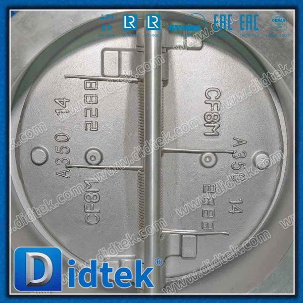API 594 SS CF8M Cast Steel Wafer Dual Plate Check Valve