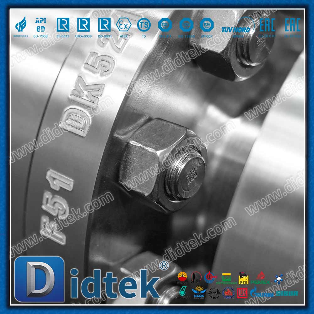 F51 1500 Class Forged Trunnion Ball Valve With PEEK Sealing