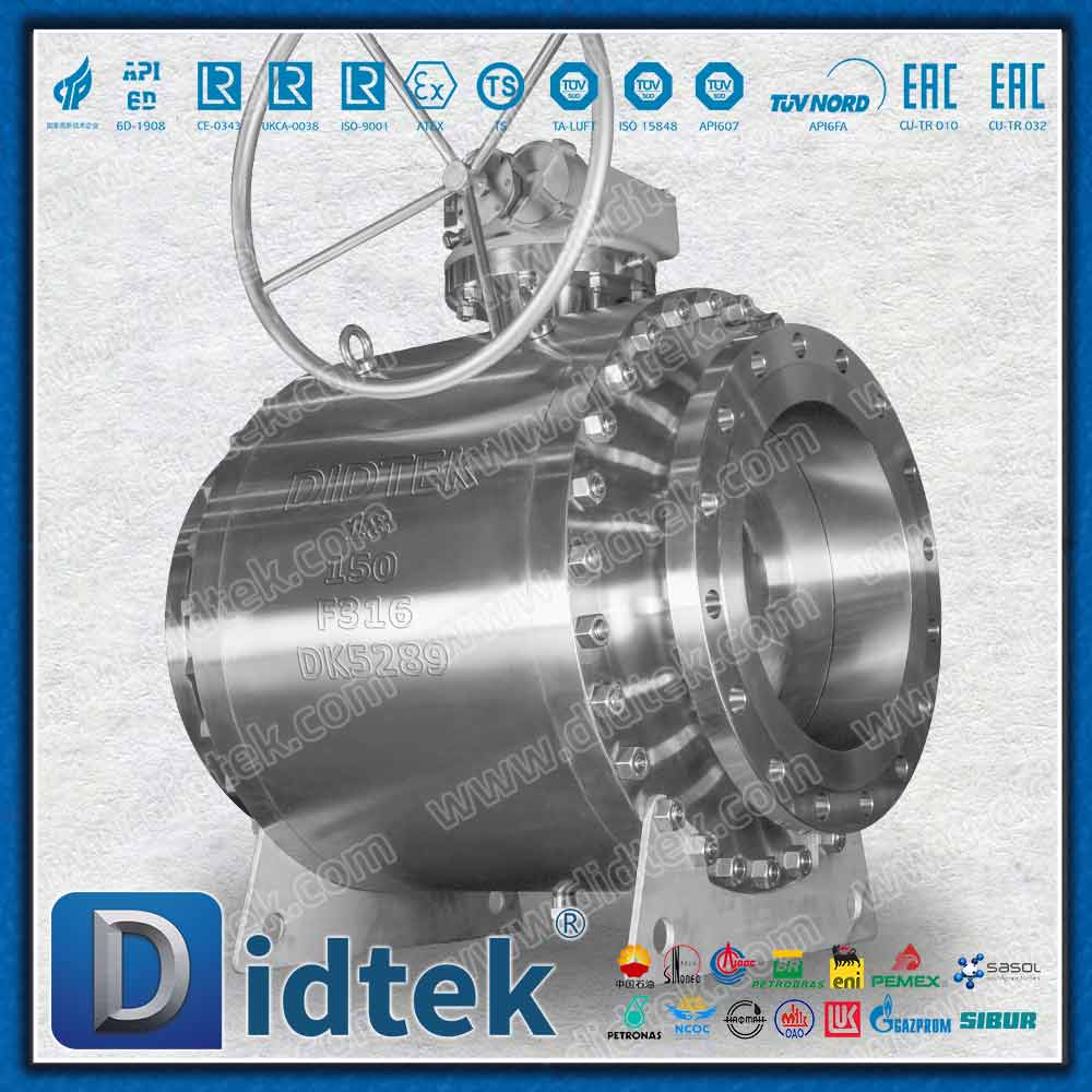 PTFE Elgiloy Marine Engineering FPSO F316 Trunnion Ball Valve