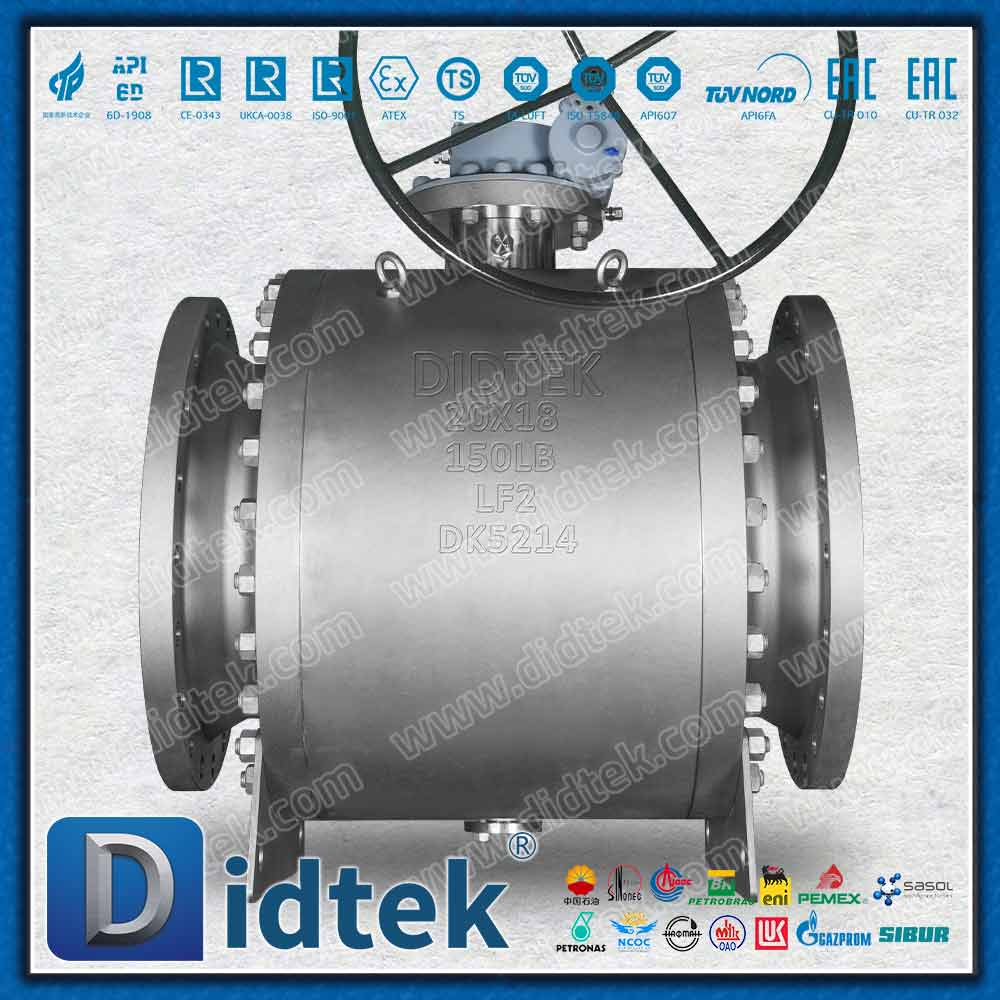 LF2 + Inconel 625 Overlay With PTFE Elgiloy Lip Seal Trunnion Ball Valve