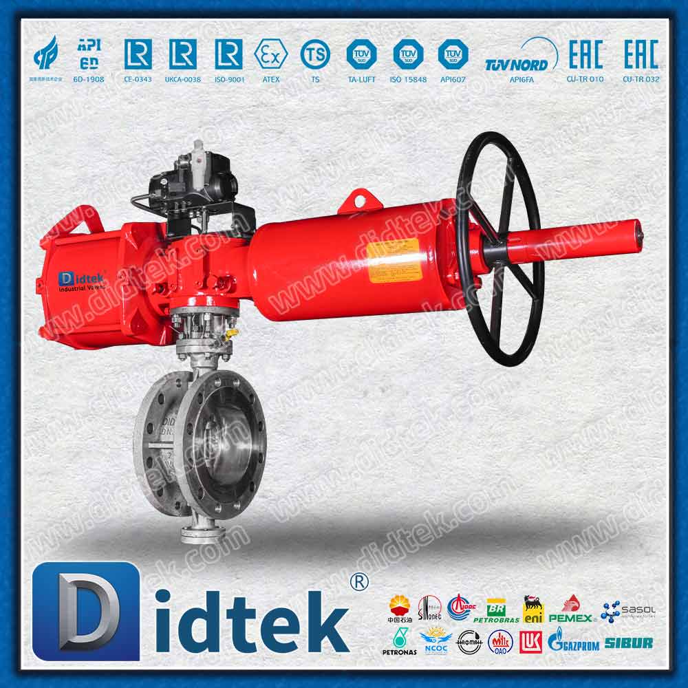 Single Acting Pneumatic Triple Offset Butterfly Valve with TISSIN Positioner