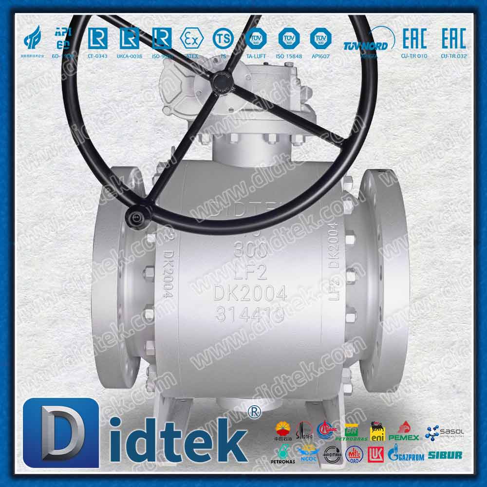 LF2 Three Pieces Body Trunnion Ball Valve With Spring Energized Sealing