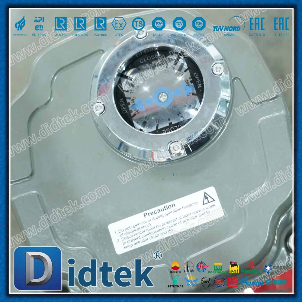 Electric Forged F316 Trunnion Ball Valve with Polyurethane Coating