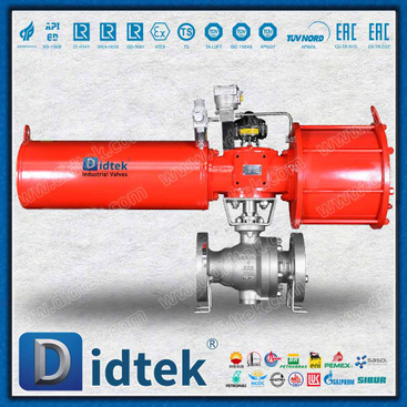 Single Acting Pneumatic Trunnion Ball For Fertilizer Applications
