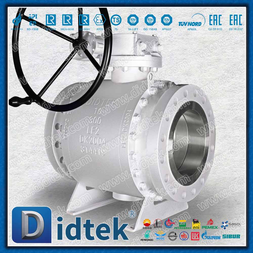 LF2 Three Pieces Body Trunnion Ball Valve With Spring Energized Sealing
