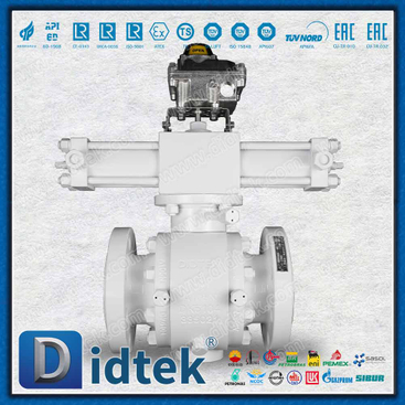 Heavy Duty Marine Pneumatic and Hydraulic Forged Steel Metal-Seated Trunnion Mounted Ball Valve