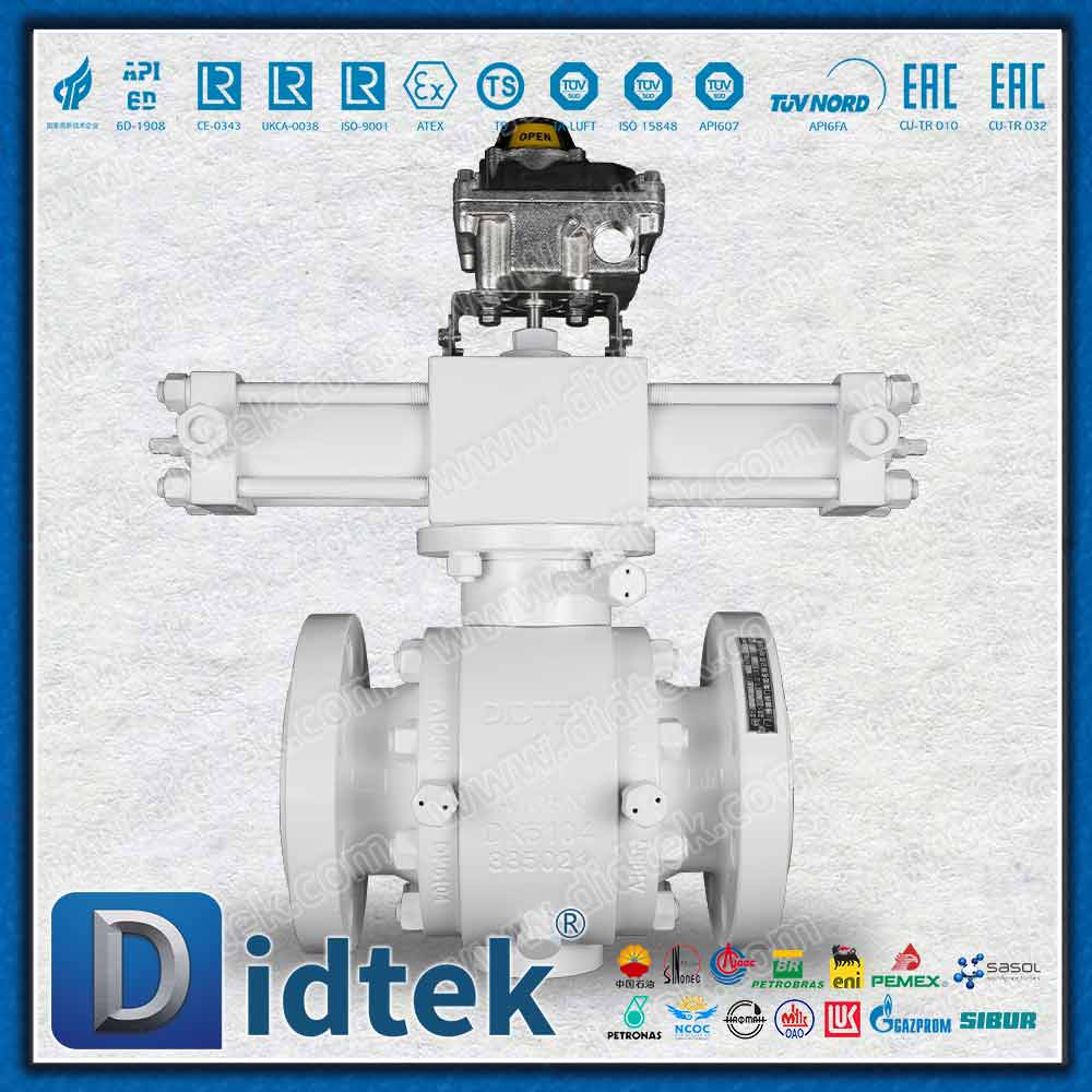 Heavy Duty Marine Pneumatic and Hydraulic Forged Steel Metal-Seated Trunnion Mounted Ball Valve