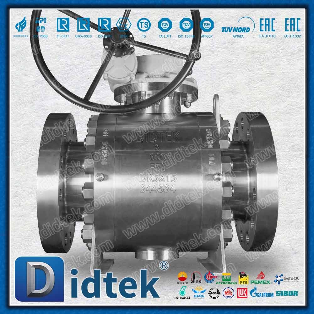 Duplex Alloy F51 Trunnion Ball Valve For Sour Natural Gas, Crude Oil with H₂S and CO₂