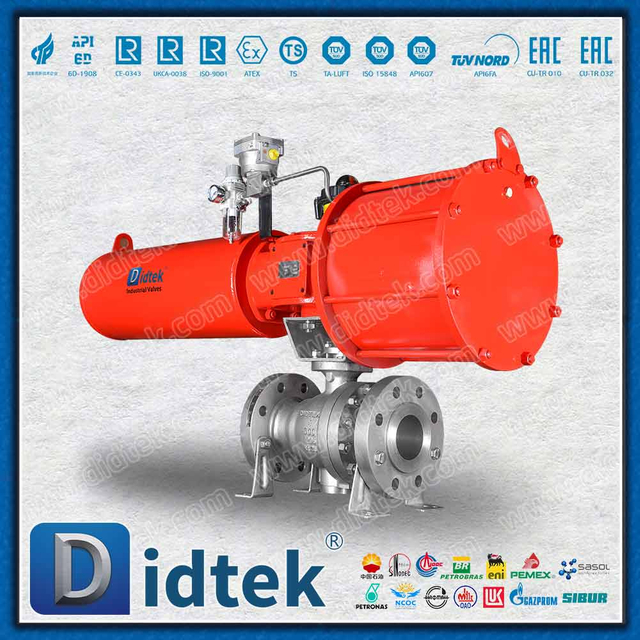 Single Acting Pneumatic Trunnion Ball For Fertilizer Applications