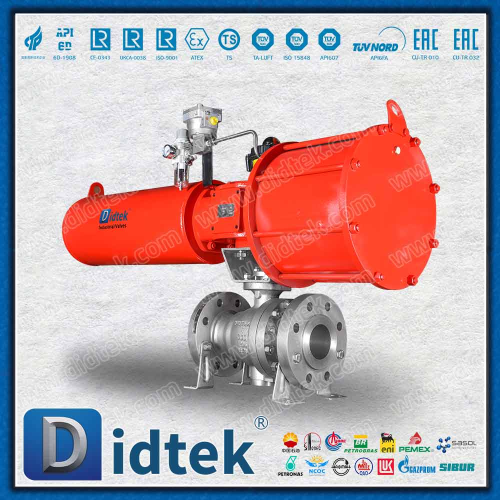 Single Acting Pneumatic Trunnion Ball For Fertilizer Applications
