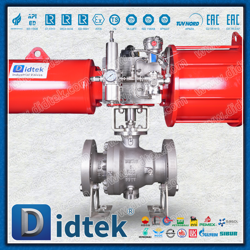 CF8M Full Bore Flange Pneumatic Ball Valve