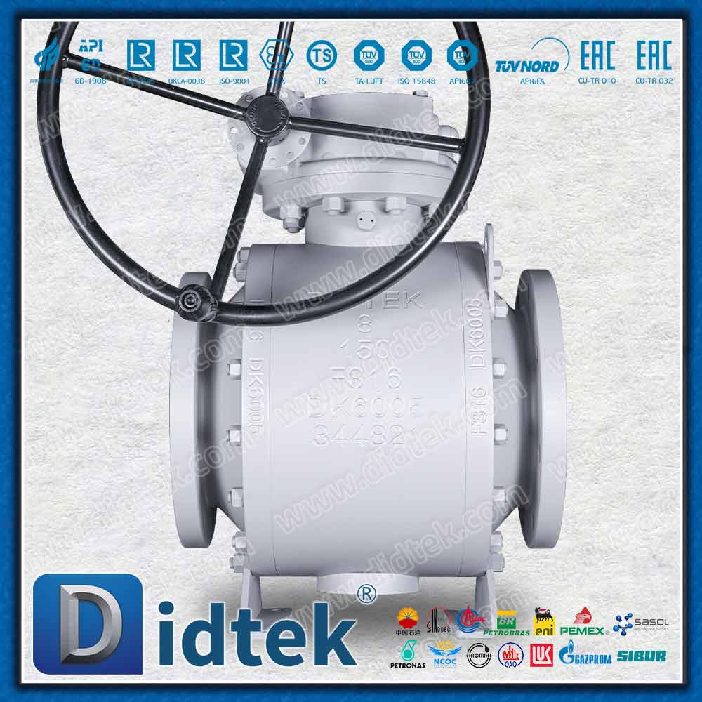 Marine Engineering Lip Seal Trunnion Ball Valve With Position Indicator