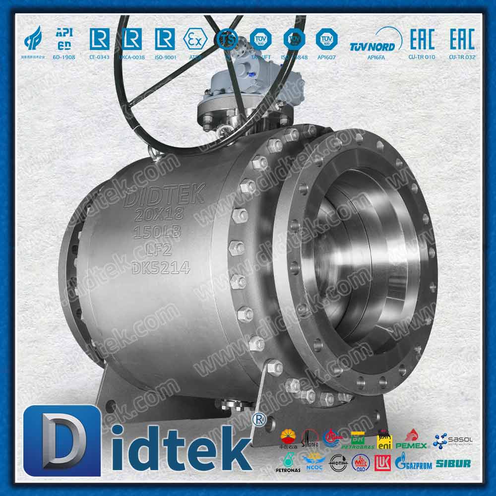 LF2 + Inconel 625 Overlay With PTFE Elgiloy Lip Seal Trunnion Ball Valve